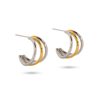 Aretes Three layer hoops